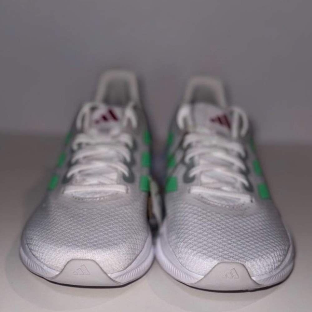 Adidas White Sneakers with Green Accents - Picture 6 of 9